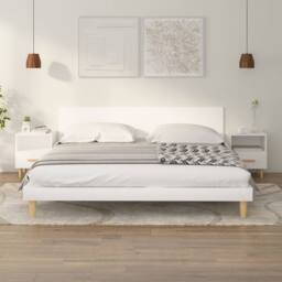 Berkfield Home Bedside Cabinets 2 pcs White 40x35x47 cm - Size: 40 x 35 x 47 cm - thumbnail 2