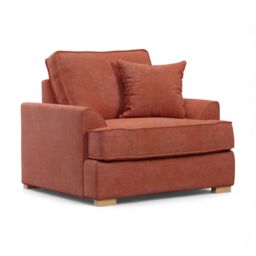 The Great Sofa Company Ophelia Chenille Fabric Armchair in Red - thumbnail 2