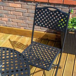 Rowlinsons Havana Bistro Set Black - L60 x W60 x H70 cm - thumbnail 4