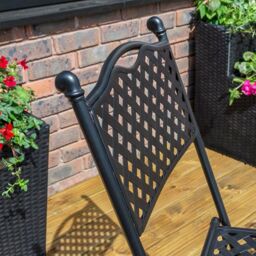 Rowlinsons Havana Bistro Set Black - L60 x W60 x H70 cm - thumbnail 5