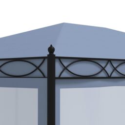 Berkfield Home Gazebo with Mesh Screens 3x4 m Anthracite Steel in Black - thumbnail 5