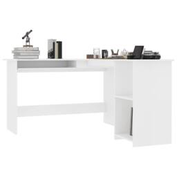 Berkfield Home L-Shaped Corner Desk White 120x140x75 cm Engineered Wood - Size: 120 x 140 x 75 cm
