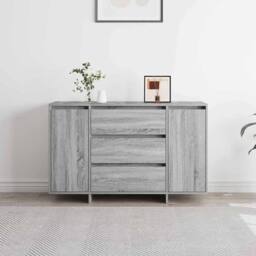 Berkfield Home Sideboard Grey Sonoma 120x41x75 cm Engineered Wood - Size: 120 x 41 x 75 cm - thumbnail 4