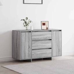 Berkfield Home Sideboard Grey Sonoma 120x41x75 cm Engineered Wood - Size: 120 x 41 x 75 cm - thumbnail 2