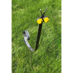 Poppyforge Marble Snail Eyes Garden Art - Bare Metal/Ready To Rust - W41 x H79 cm in Black - thumbnail 2