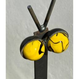 Poppyforge Marble Snail Eyes Garden Art - Bare Metal/Ready To Rust - W41 x H79 cm in Black - thumbnail 4