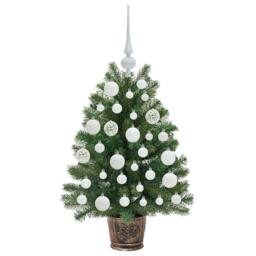 Berkfield Home Artificial Christmas Tree with 150 LEDs Green 75 cm PE & PVC - thumbnail 4