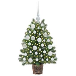 Berkfield Home Artificial Christmas Tree with 150 LEDs Green 75 cm PE & PVC - thumbnail 3