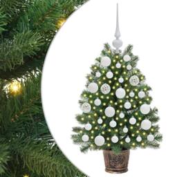 Berkfield Home Artificial Christmas Tree with 150 LEDs Green 75 cm PE & PVC - thumbnail 2