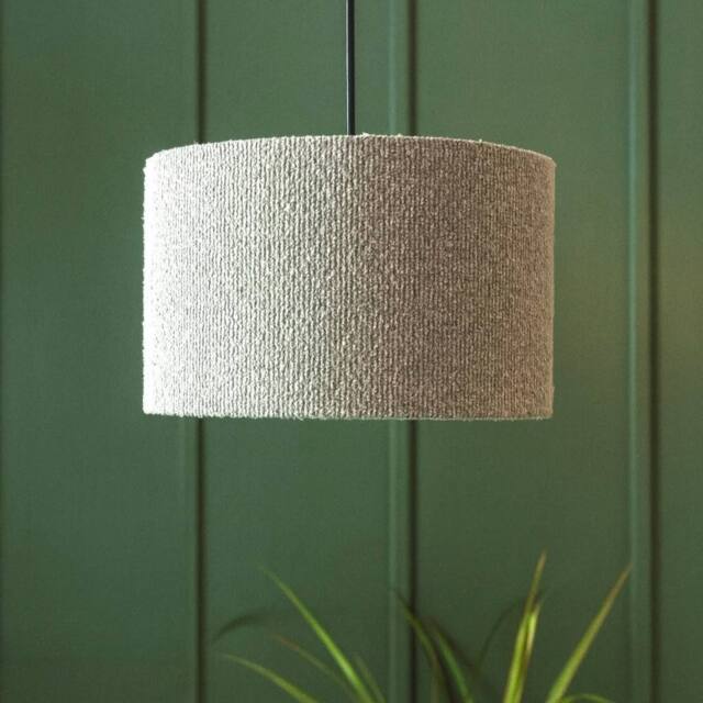 CGC Lighting Petra 30cm Grey Boucle Ceiling or Table Lamp Shade - image 1