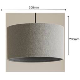 CGC Lighting Petra 30cm Grey Boucle Ceiling or Table Lamp Shade - thumbnail 4