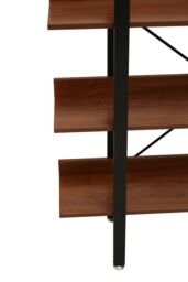 Orsina Classic 3 Tier Light Yellow Shelf Unit With Beech Grain Shelve, Gold Shelf Unit, Wall Shelving Unit For Books in Natural - thumbnail 5
