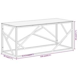 Berkfield Home Coffee Table Gold Stainless Steel & Tempered Glass - thumbnail 8