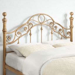 OAT Home Kensington French Style Antique Brass Effect Metal Bed Frame in Bronze - Size: Double - thumbnail 3