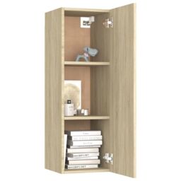 Berkfield Home 4 Piece TV Cabinet Set Sonoma Oak Engineered Wood in Brown - thumbnail 5