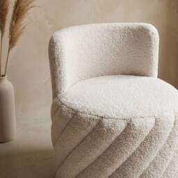 Garden Greatness Alex Swivel Teddy Armchair in Cream - Size: 1 Pack - thumbnail 2