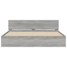 Berkfield Home Durable Bed Frame without Mattress Grey Sonoma 180x200 cm Super King - thumbnail 5