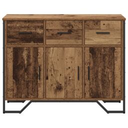 Berkfield Home Sideboard Old Wood Oak 97x32.5x74.5 cm Engineered Wood in Brown - thumbnail 6