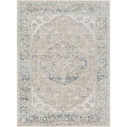 Livabliss Lilian Washable Grey Blue Vintage Traditional Boho Living Dining Rug in Olive - Size: 200 cm x 275 cm - thumbnail 2