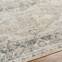 Livabliss Lilian Washable Grey Blue Vintage Traditional Boho Living Dining Rug in Olive - Size: 200 cm x 275 cm - thumbnail 8