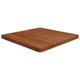 Berkfield Home Square Table Top Dark Brown 70x70x4cm Treated Solid Wood Oak - Size: 70 x 70 x 4 cm - thumbnail 1