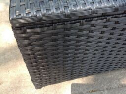 Fimous Square Rattan Coffee Tea Side Table in Black - thumbnail 3