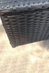 Fimous Square Rattan Coffee Tea Side Table in Black - thumbnail 2