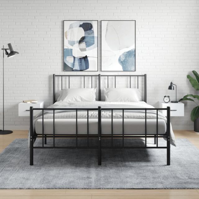 Berkfield Home Wall-mounted Bedside Cabinets 2 pcs White 35x35x20 cm - Size: 35 x 35 x 20 cm - image 1