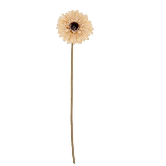 Lemon Pavilion Furniture and Decor Cream Gerbera Stem Artificial Flower - Plastic - L11xW11xH53 cm Cream - image 1
