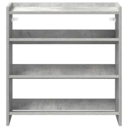 Berkfield Home Shoe Rack Concrete Grey 60x25x62 cm Engineered Wood - Size: 60 x 25 x 62 cm - thumbnail 4