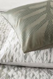Nalu Nicole Scherzinger 'Dune' Cotton Duvet Cover Set in Green - Size: Super King - thumbnail 5