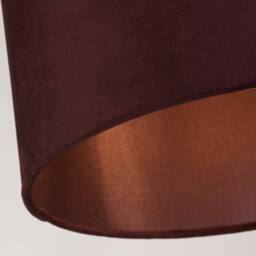 Lighting Collection Plum 30Cm Velvet Drum Shade Silk Liner Lamp Shade - thumbnail 4