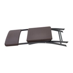 Living and Home Set of 2 Outdoor Rattan Plastic Folding Chairs in Brown - thumbnail 7