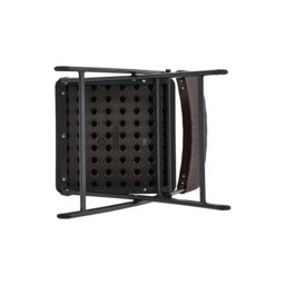 Living and Home Set of 2 Outdoor Rattan Plastic Folding Chairs in Brown - thumbnail 8