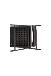 Living and Home Set of 2 Outdoor Rattan Plastic Folding Chairs in Brown - thumbnail 6