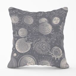 Warren Reed - Designer Sun & Moon in Grey Outdoor Cushion - Size: 45 cm x 45 cm - thumbnail 1