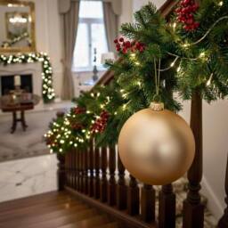 Shatchi 25cm Mat Christmas Bauble - Premium Bauble & Home Décor Ornament in Cream - thumbnail 1