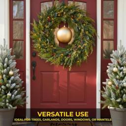 Shatchi 25cm Mat Christmas Bauble - Premium Bauble & Home Décor Ornament in Cream - thumbnail 5