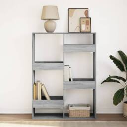 Berkfield Home Bookcase Grey Sonoma 100x33x135 cm Engineered Wood - Size: 100 x 33 x 135 cm - thumbnail 3
