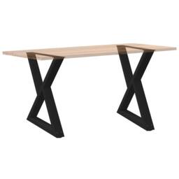 Berkfield Home Dining Table Legs 2 pcs Black 70x(72-73.3) cm Steel - thumbnail 8