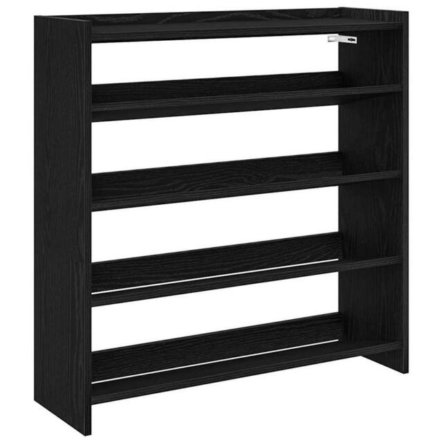Berkfield Home Shoe Rack Black 80x25x81 cm Engineered Wood - Size: 80 x 25 x 81 cm - image 1