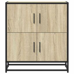 Berkfield Home Sideboard Sonoma Oak 68x35x76 cm Engineered Wood in Brown - Size: 68 x 35 x 76 cm - thumbnail 4