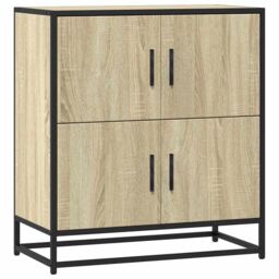 Berkfield Home Sideboard Sonoma Oak 68x35x76 cm Engineered Wood in Brown - Size: 68 x 35 x 76 cm - thumbnail 2