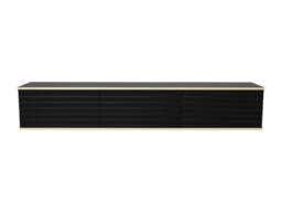 Vente-unique Wall - Mounted TV Unit With 3 MDF Doors - Black & Gold - ALESAR - thumbnail 7