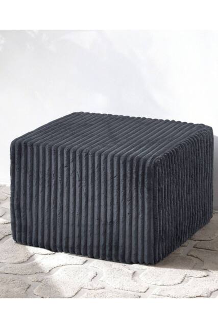 Groundlevel Camden Velvet Footstall in Grey - image 1