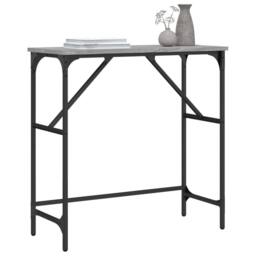 Berkfield Home Decorative Console Table Grey Sonoma 75x32x75 cm Engineered Wood - Size: 75 x 32 x 75 cm