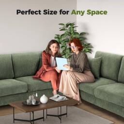 Dprodo 178CM Corduroy Seater Sofa with Extra Deep Seats in Green - Size: 1 Pack - thumbnail 8