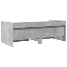 Berkfield Home Versatile Daybed w/Drawers Frame Concrete Grey 75x190 cm Small Single - thumbnail 6