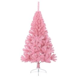 Berkfield Home Artificial Half Christmas Tree with Stand Pink 150 cm PVC - thumbnail 3