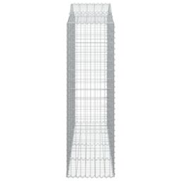Berkfield Home Arched Gabion Basket 200x50x160/180 cm Galvanised Iron in Silver - thumbnail 4